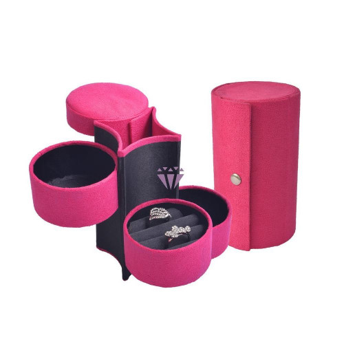 Henger ékszerdoboz, pink