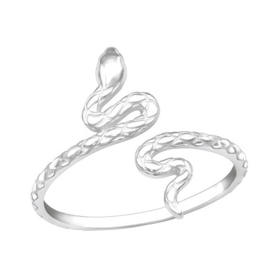 Kígyó nyitott ezüst gyűrű - 40460EKW