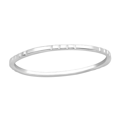 Alap vágott ezüst gyűrű