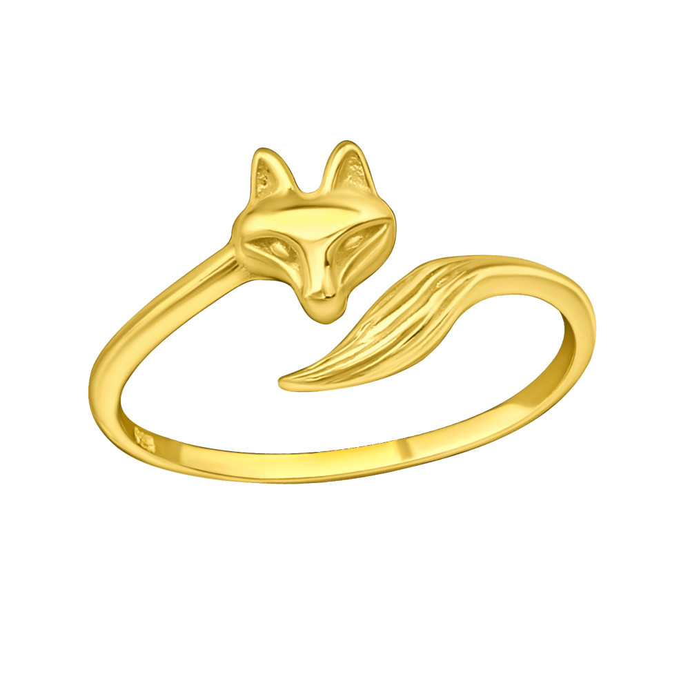Róka 24k aranyozott ezüst gyűrű Róka 24k aranyozott ezüst gyűrű