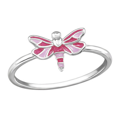 Szitakötő női elegáns, finom ezüst gyűrű