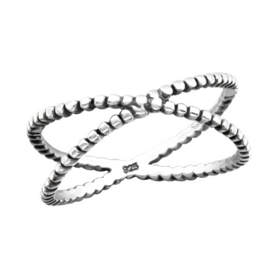 Dupla vonalkázott oxidált ezüst gyűrű Dupla vonalkázott oxidált ezüst gyűrű