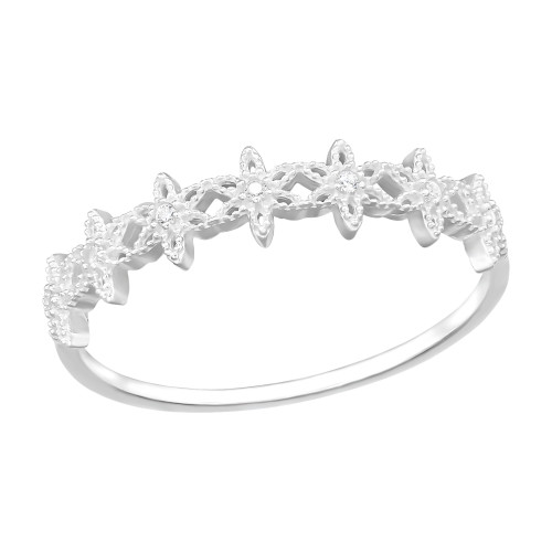 Csillagos elegáns apró mintás ezüst gyűrű Csillagos elegáns apró mintás ezüst gyűrű
