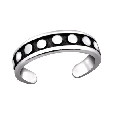 Pontozott oxidált ezüst lábujjgyűrű - 29410EKW