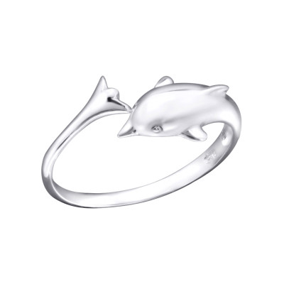 Delfines női lábujjgyűrű 925 ezüst