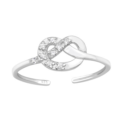 Fonott 925 ezüst női lábujjgyűrű Fonott 925 ezüst női lábujjgyűrű