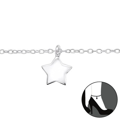 Csillag ezüst bokalánc - 31576EKW