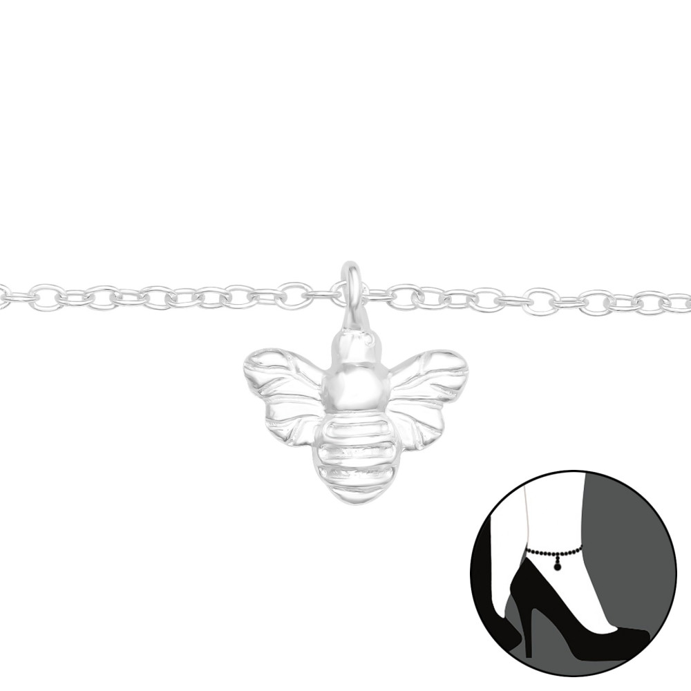 Méhecske ezüst medálos bokalánc, láncos Méhecske ezüst medálos bokalánc, láncos