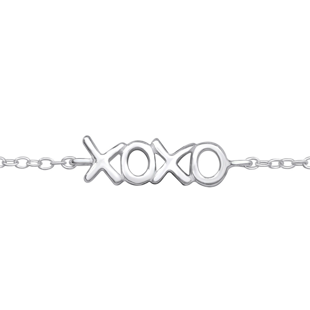 Xoxo ezüst karkötő, láncos Xoxo ezüst karkötő, láncos