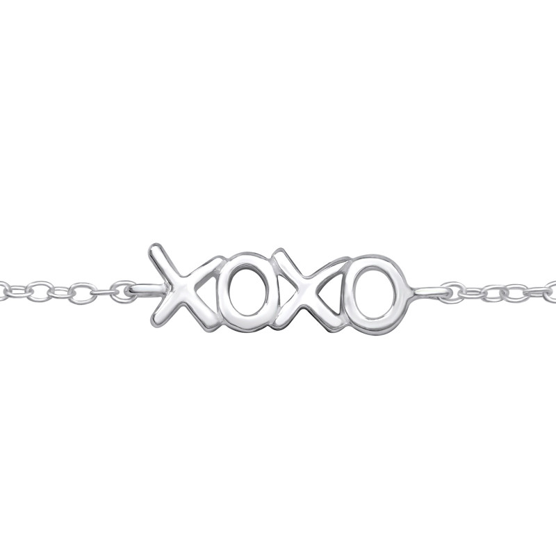Xoxo ezüst karkötő, láncos Xoxo ezüst karkötő, láncos
