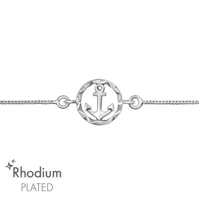 Tengerész Horgony női 925 ezüst karkötő