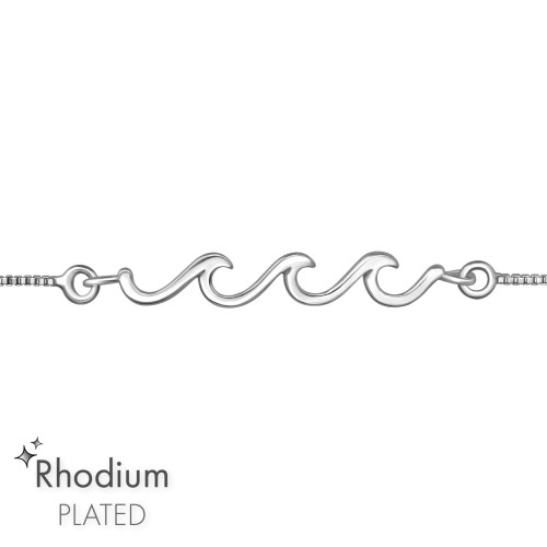 Hullámok női 925 ezüst karkötő