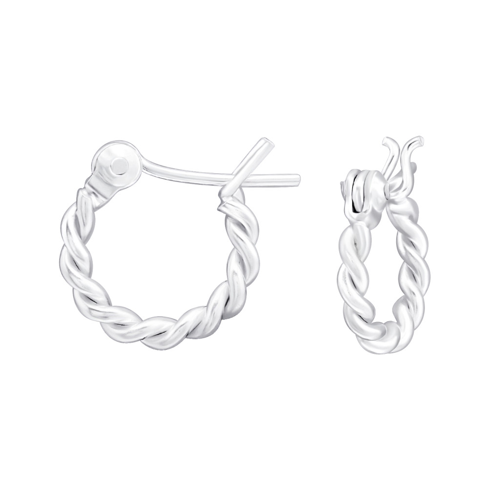 11.5 mm x 2 mm ezüst bali dizájn karika fülbevaló 11.5 mm x 2 mm ezüst bali dizájn karika fülbevaló