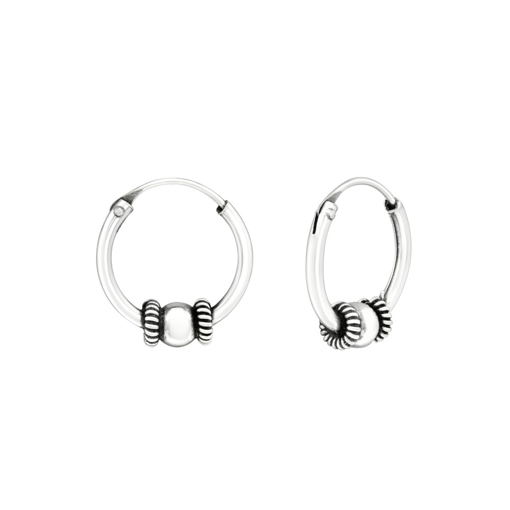 1 mm x 12 mm ezüst bali dizájn karika fülbevaló 1 mm x 12 mm ezüst bali dizájn karika fülbevaló