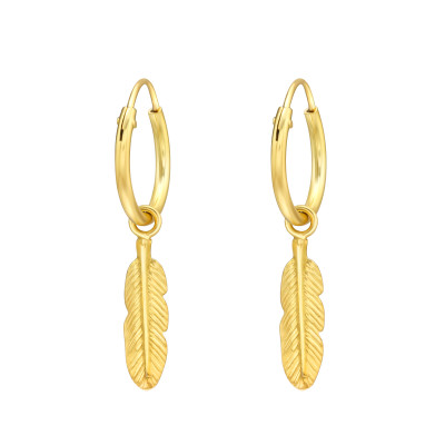 Toll 24k aranyozott ezüst karika fülbevaló