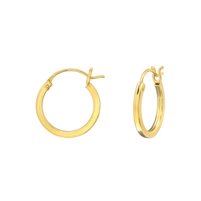 Pattentzáras 24k aranyozott alap 925 ezüst karika fülbevaló