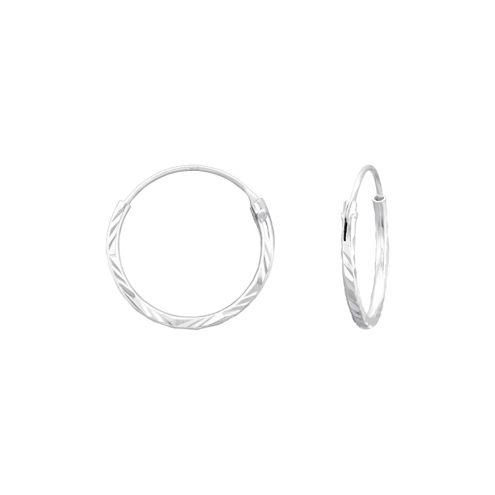 14 mm nyomott mintás női ezüst alap karika fülbevaló 14 mm nyomott mintás női ezüst alap karika fülbevaló