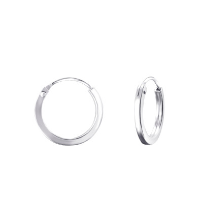 Alap ezüst karika fülbevaló - 14 mm