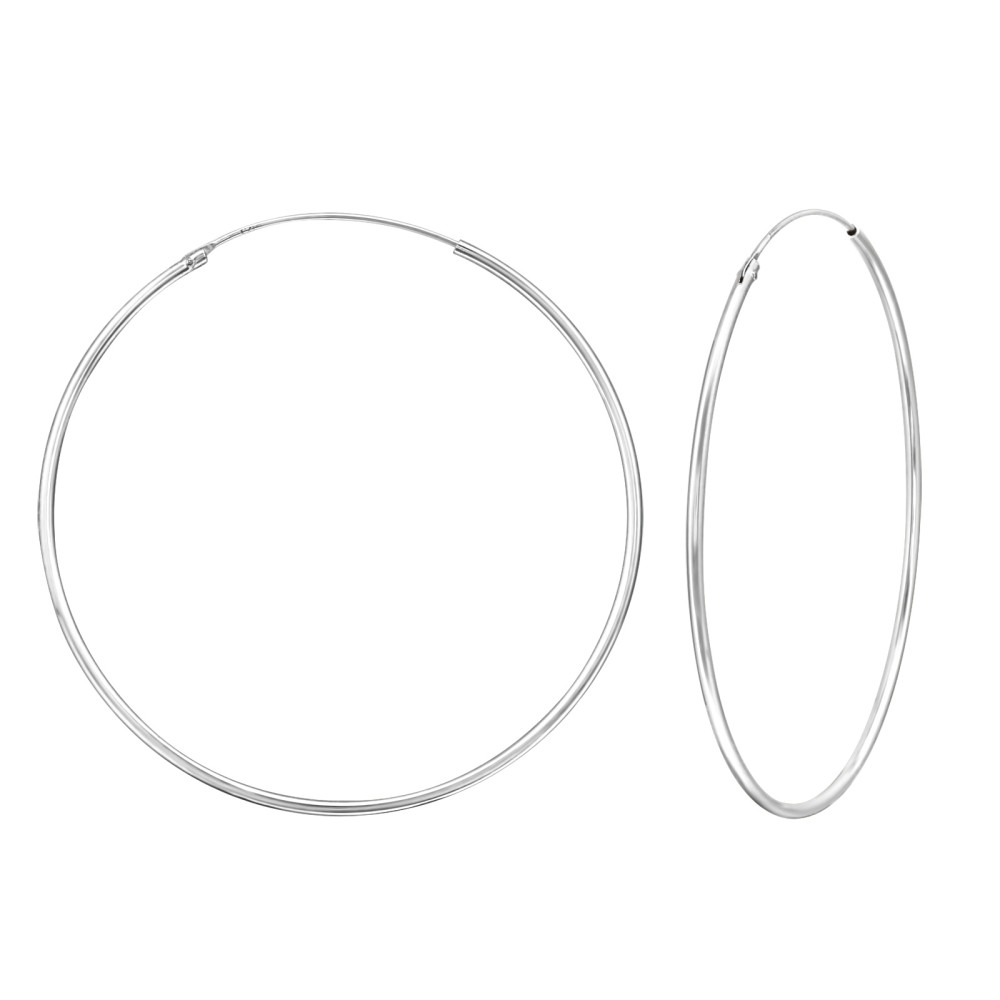 Alap ezüst karika fülbevaló - 50 mm Alap ezüst karika fülbevaló - 50 mm