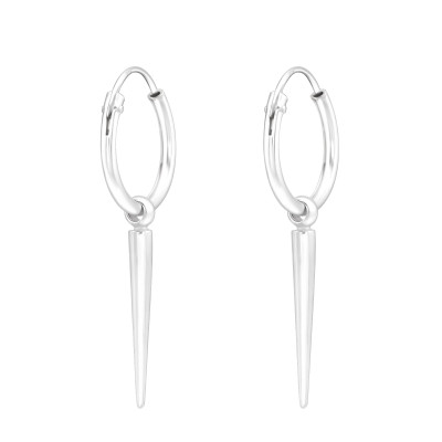 Jégcsap ezüst karika fülbevaló