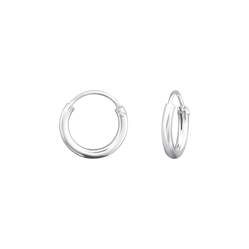 Alap ezüst karika fülbevaló - 10 mm Alap ezüst karika fülbevaló - 10 mm