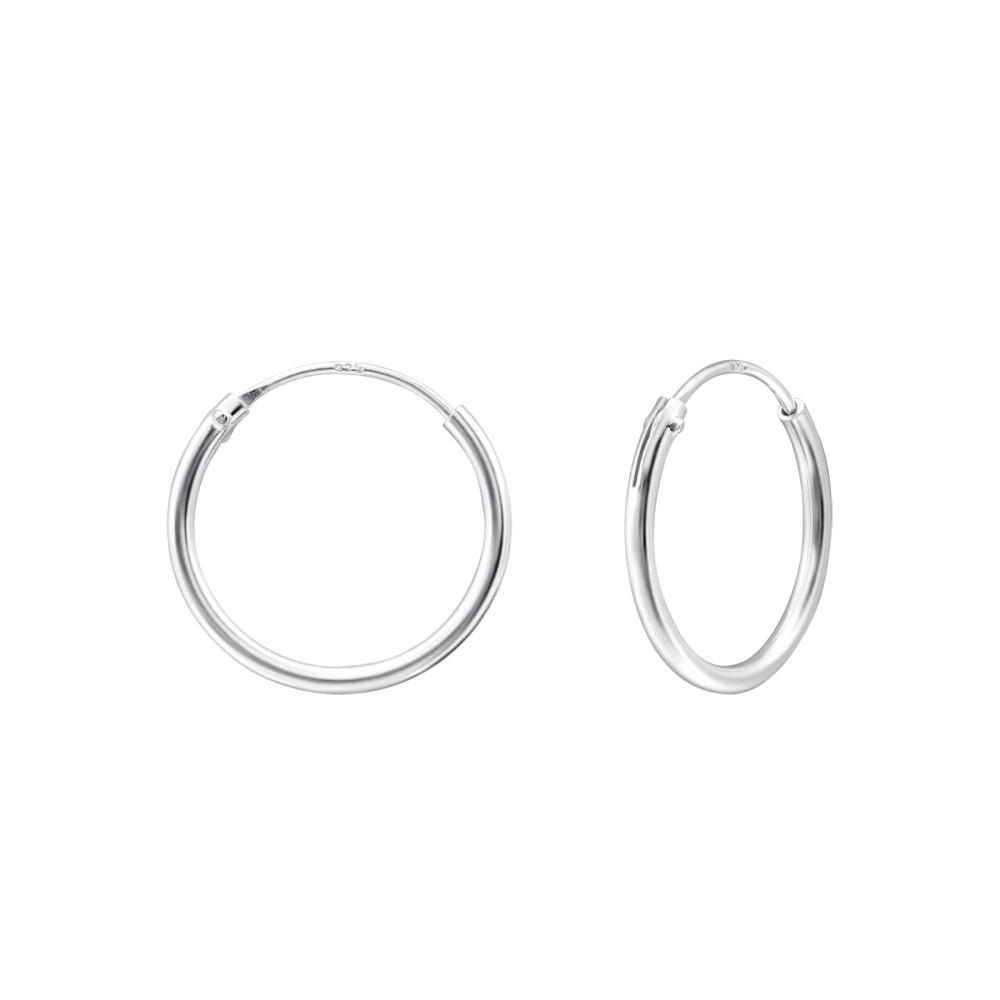 14 mm női ezüst alap karika fülbevaló