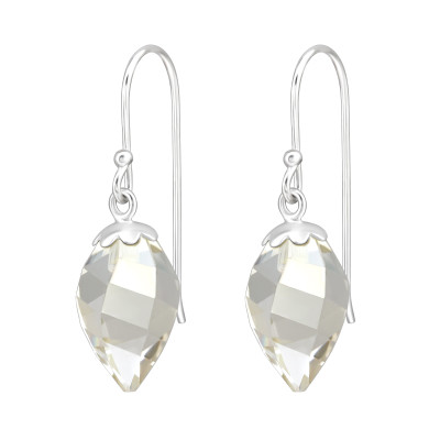 Kristály Csepp formájú ezüst női fülbevaló