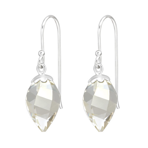 Kristály Csepp formájú ezüst női fülbevaló Kristály Csepp formájú ezüst női fülbevaló