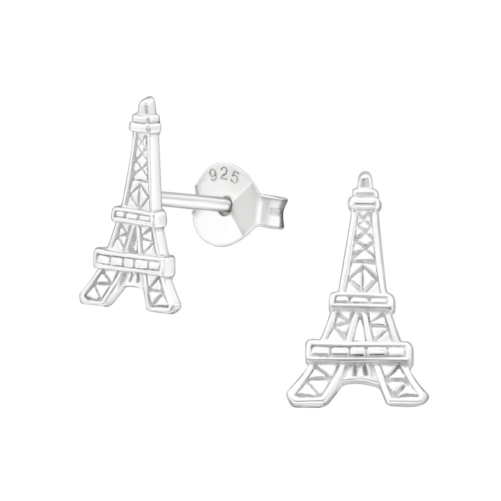 Eiffel torony ezüst stift fülbevaló, Párizs