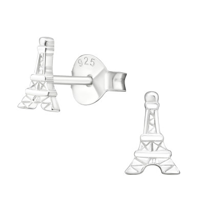 Eiffel torony ezüst stift fülbevaló