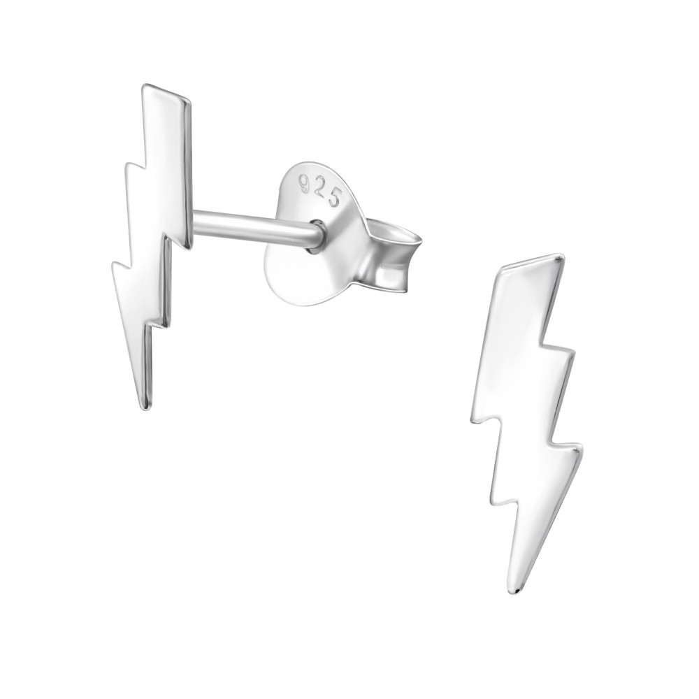 Villám ezüst stift fülbevaló, 4 mm x 10 mm Villám ezüst stift fülbevaló, 4 mm x 10 mm