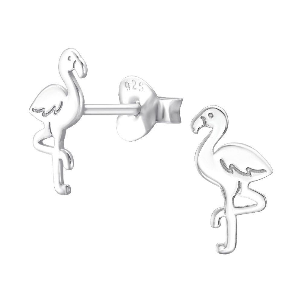 Flamingó ezüst stift fülbevaló Flamingó ezüst stift fülbevaló