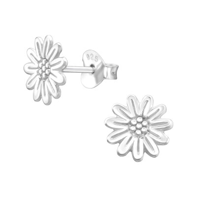Napraforgó virágos egyszerű 925 ezüst stift fülbevaló Napraforgó virágos egyszerű 925 ezüst stift fülbevaló