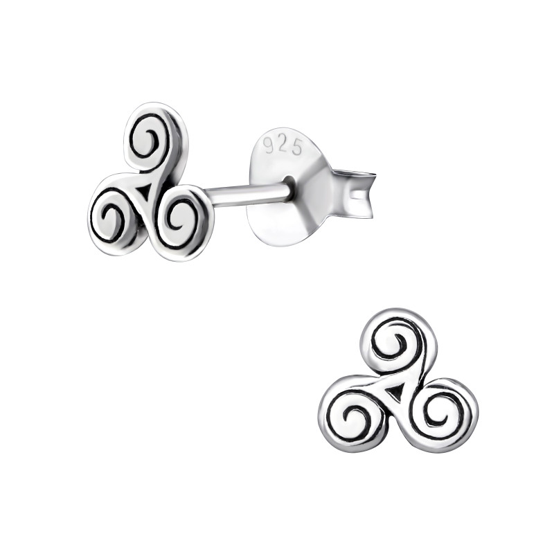 Fidget spinner ezüst stift fülbevaló