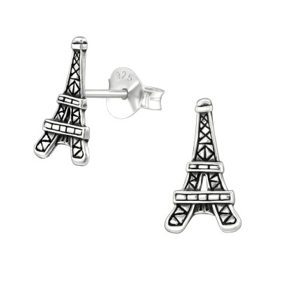 Eiffel torony, párizs ezüst stift gyerek fülbevaló