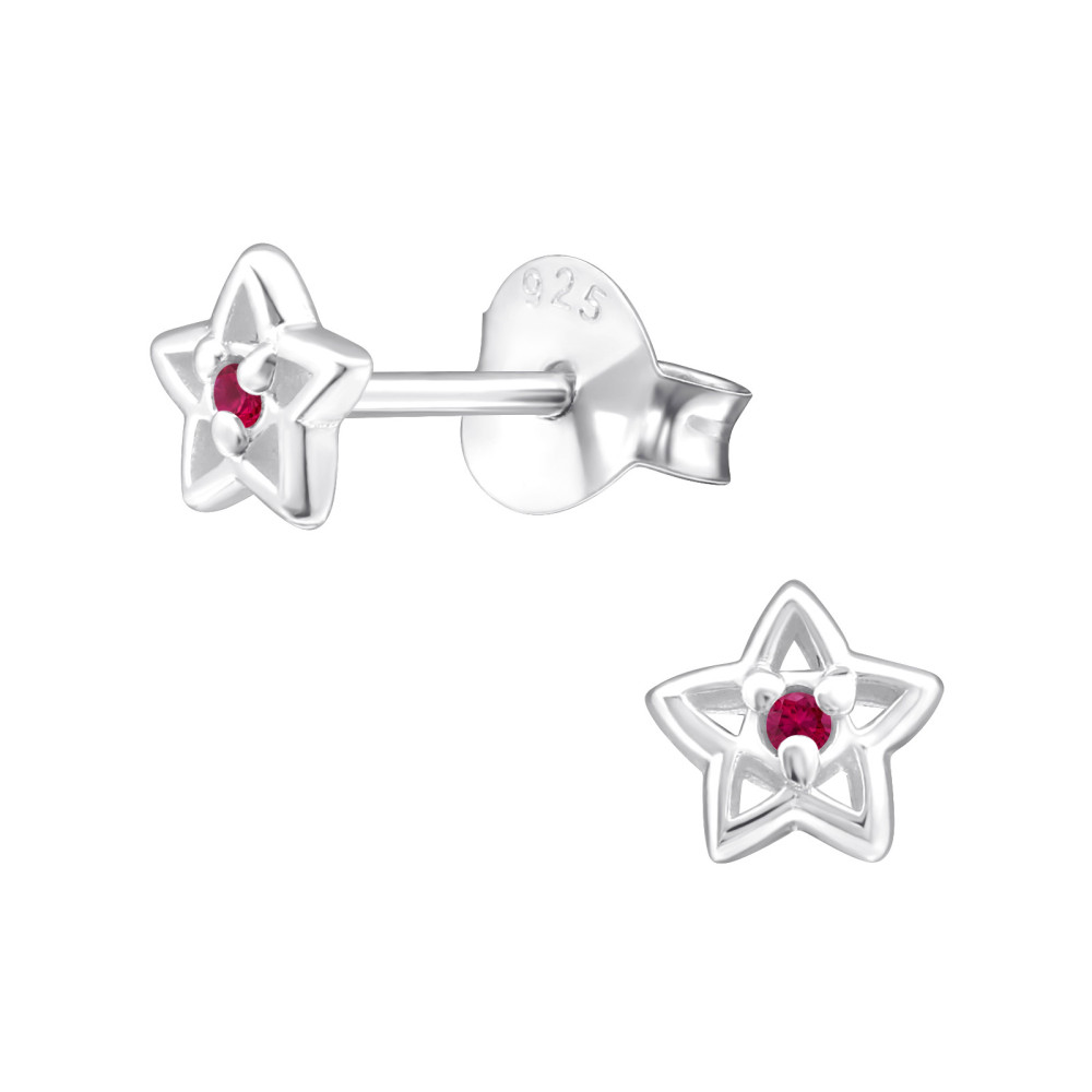 Mini csillag cirkónia köves ezüst stift fülbevaló Mini csillag cirkónia köves ezüst stift fülbevaló