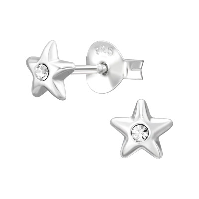 Mini csillagos női ezüst kristály köves stift fülbevaló Mini csillagos női ezüst kristály köves stift fülbevaló