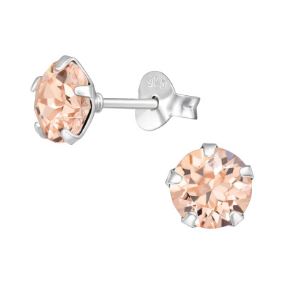 5 markos foglalatú kristály stift ezüstfülbevaló, több színben, kétold