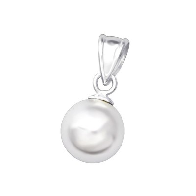 Gyöngy fehér ezüst medál - 35872EKW