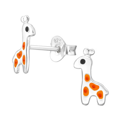 Zsiráf 925 ezüst stift gyerek fülbevaló