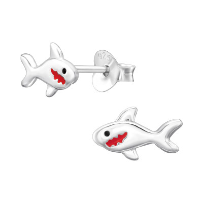 Halas színes stift gyerek fülbevaló 925 ezüst