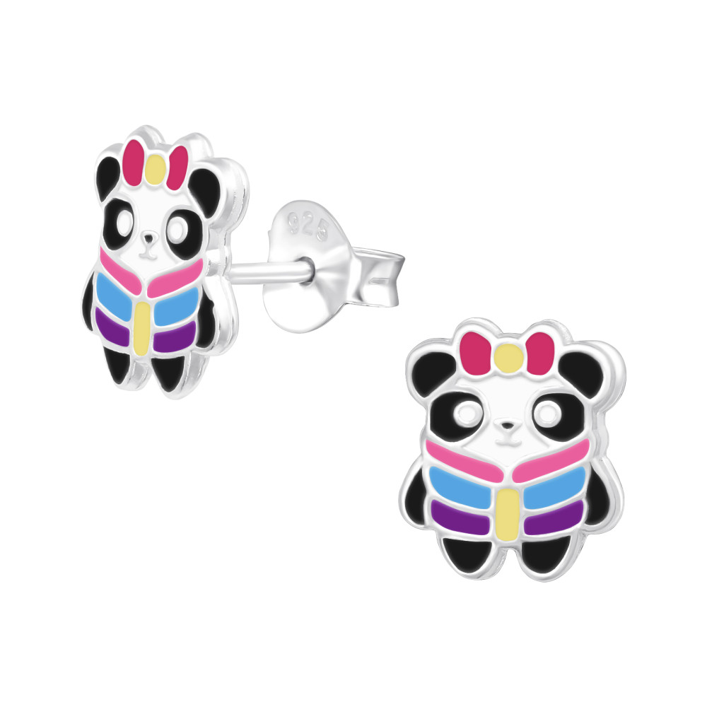 Pandamaci kislány bedugós 925 ezüst stift gyerek fülbevaló Pandamaci kislány bedugós 925 ezüst stift gyerek fülbevaló