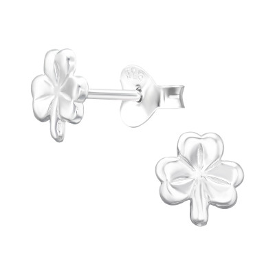 Lóhere minimál ezüst stift gyerek fülbevaló