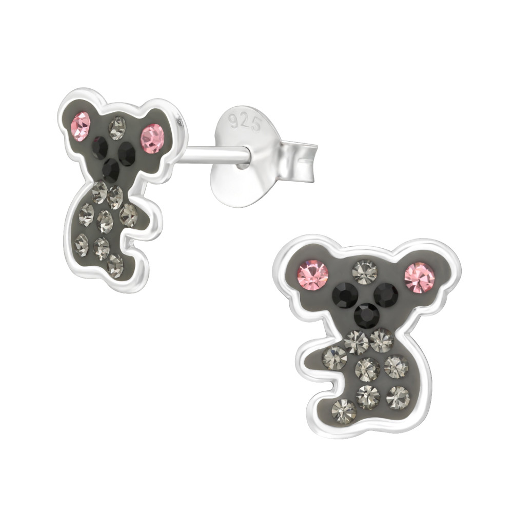 Koala kristály stift gyerek fülbevaló 925 ezüst Koala kristály stift gyerek fülbevaló 925 ezüst