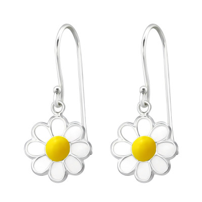Kamilla virágos ezüst akasztós gyerek fülbevaló Kamilla virágos ezüst akasztós gyerek fülbevaló