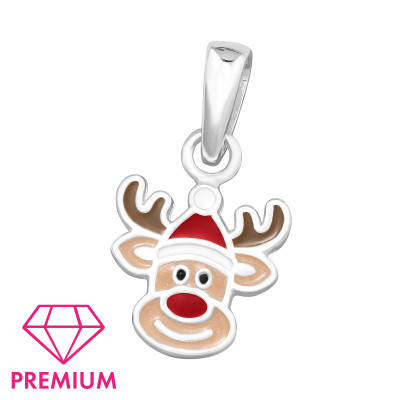 Rénszarvas fej prémium 925 ezüst gyerek medál Rénszarvas fej prémium 925 ezüst gyerek medál