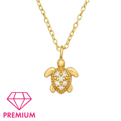 Teknősbéka aranyozott ezüst gyerek nyaklánc Teknősbéka aranyozott ezüst gyerek nyaklánc