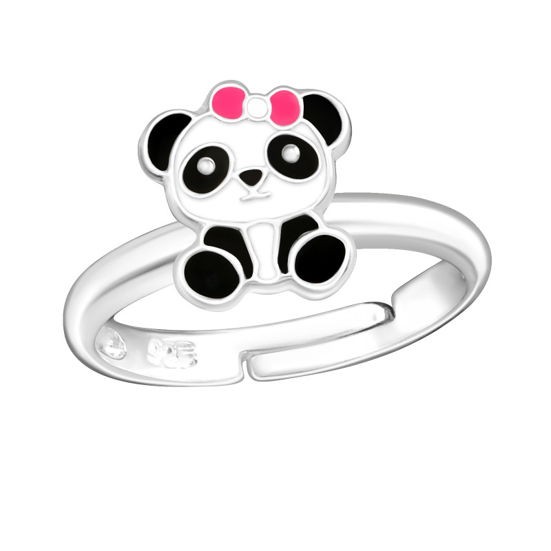Pandamackó állítható ezüst gyerek gyűrű Pandamackó állítható ezüst gyerek gyűrű