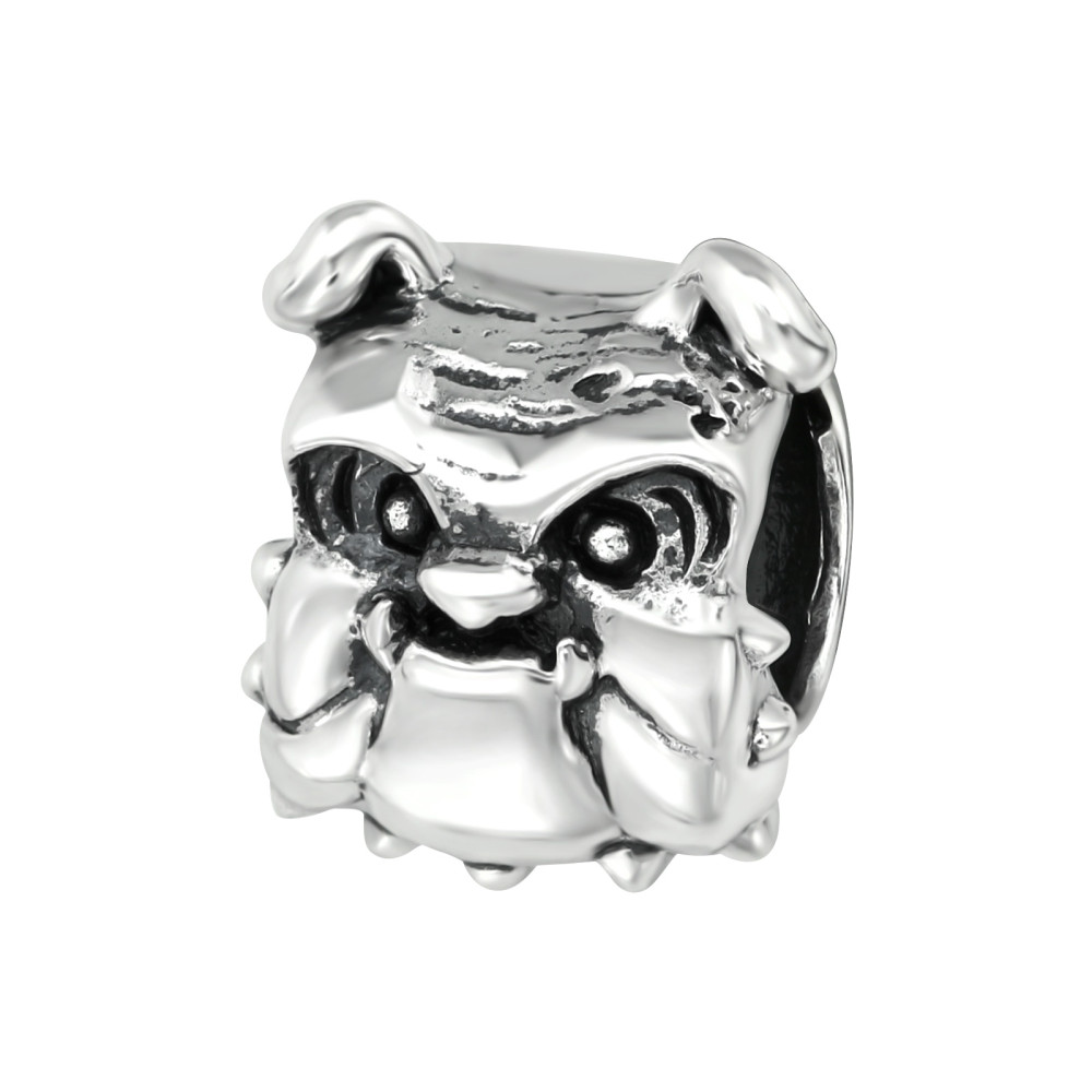 Bulldog Kutyás 925 ezüst charm karkötőre fűzhető