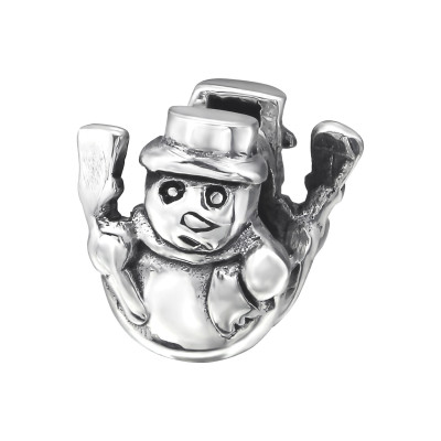 Hóemberes 925 ezüst charm karkötőre fűzhető